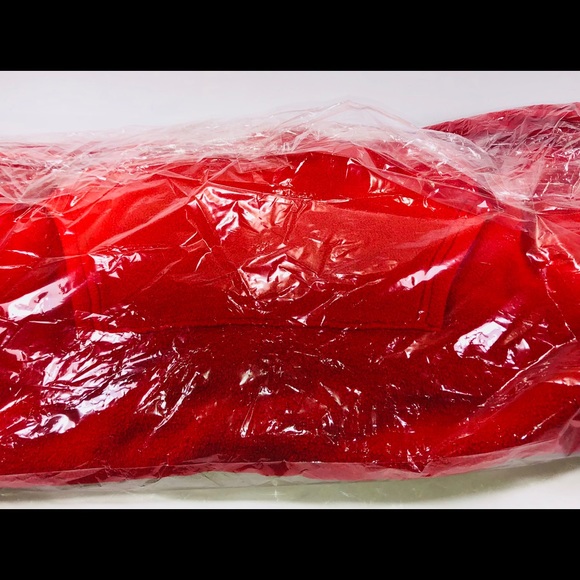 Supreme Polartec Fleece Hooded Sweatshirt Red FW18 - Picture 6 of 7